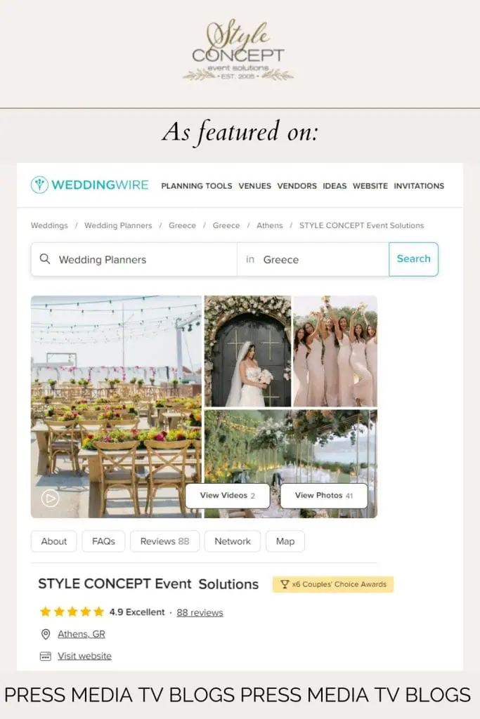 As featured on Wedding Wire