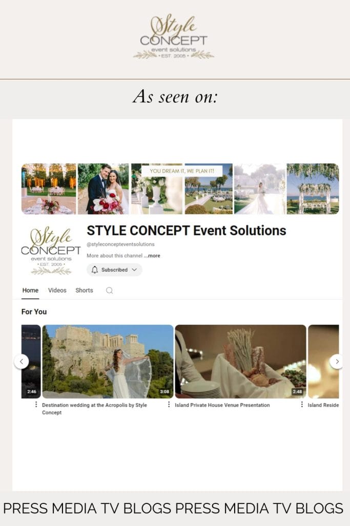 STYLE CONCEPT YOUTUBE CHANNEL Weddings Events