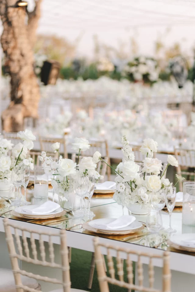 Mirror surfaces. White blooms. Golden accents. Elegance redefined for an event to remember.

Tag a couple who would love this stunning setup for their wedding!

Wedding Planning, Design, Coordination @styleconcept.gr 
Venue @islandresortathensriviera 
Photography @wedtime_stories
Flowers @jimlabraco 

 #WeddinginGreece #LuxuryWeddingGreece #AthensRivieraWedding